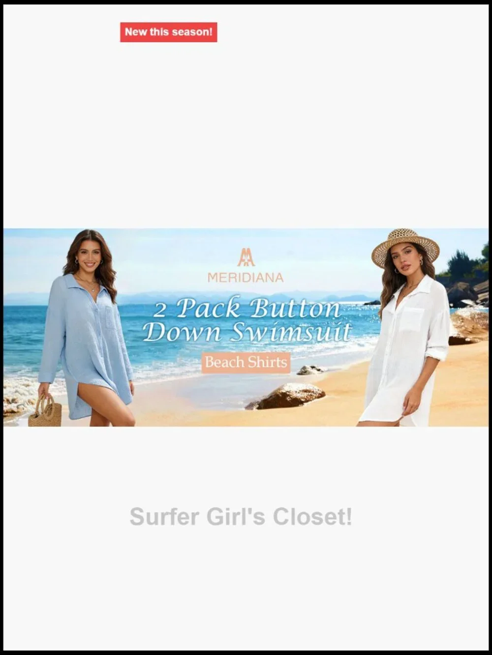 2 Pack Womens Swimsuit Cover Up 100% Cotton Seersucker Button Down Beach Shirt